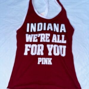 Indiana "We're All For You" Halter top ~ Red and White ~ XS ~ NWT